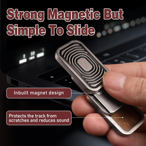 Triple Fidget Slider, Magnetic Metal Fidget Toys Adults Anxiety EDC Cool Gadgets Sensory Toys for Relieve Stress
