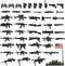 Weapons Pack Military Weapons Accessories WWII Soldier Model Toys Military Equipment Battle