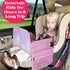 MENZOKE Kids Travel Tray, Car Seat Table Tray, Road Trip Essentials with Educational Drawing Board, Tablet Holder