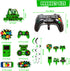108Pcs Video Game Birthday Party Decorations - Green Gamer Supplies, Backdrop, Table Cover, Cupcake Topper, Balloon