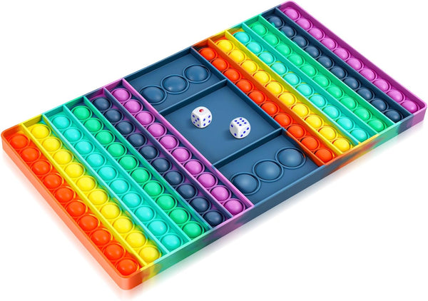 Pop Games Fidget Toys for Kids, Pop Chess Board for Multiplication Game, Push Bubble Math Games for Family School
