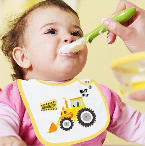 Maiwa 6 Pack Waterproof Cotton Baby Bibs - Snaps for Baby Boys Girls Teething, Drooling, and Feeding