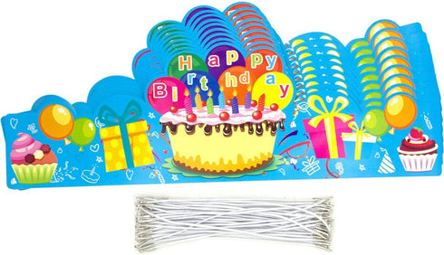 Fancy Land Birthday Crowns for Kids, Family Birthday Party Supplies, Pack of 30