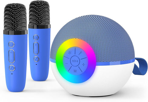 goopow Mini Karaoke Machine Speaker for Kids Adults, Portable Bluetooth Microphone Song Toys