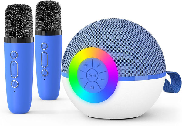 goopow Mini Karaoke Machine Speaker for Kids Adults, Portable Bluetooth Microphone Song Toys