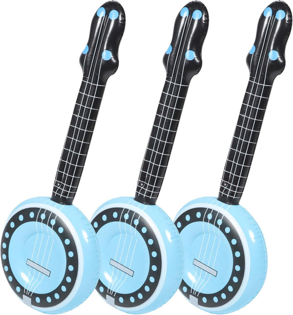 ibasenice 3pcs Inflatable Rock Star Balloons, 80s 90s Party Decoration, Inflatable Musical Instrument Party Props