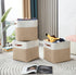 DECOMOMO Cube Storage Bin Storage Cubes 12 x 12, Set of 4 - Foldable Fabric Bins with Faux Leather Handles
