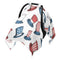 Mazeann July 4th Patriotic Hats Car Seat Cover Baby Breathable Soft Infant Carseat