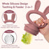 2 Pack, 4M+, Frozen Baby Fruit Feeder Pacifier Silicone Baby Food Feeder, Pink Bunny Feeder for Babies Fruit Feeder