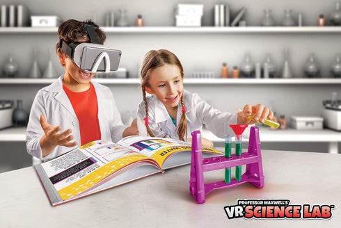 Professor Maxwell's VR Science Lab - Virtual Reality Kids Science Kit, Interactive STEM Learning Activity Set with
