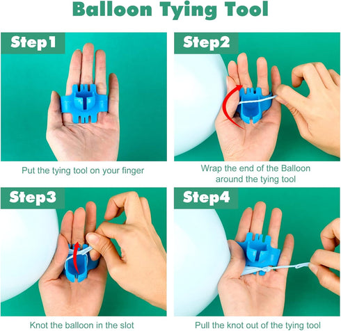 Tinabless Balloon Decorating Strip Kit for Garland, 32Ft Balloon Tape Strip, 1 Tying Tool, 100 Dot Glue & 15 Balloons