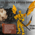 KAMOVNY T13 3D Robot Action Figure with Dragon Printed Mecha Toy, Multi-Jointed Movable, DIY Weapon Accessories