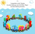 12 Set 1 Set Wondertoys PCS Wooden Number Train Toy Includes Engine Cars for Toddlers Boys and Girls, Compatible