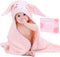 Baby Hooded Towel with Unique Animal Design, Ultra Soft Thick Cotton Bath Towel for Newborn (Bunny)