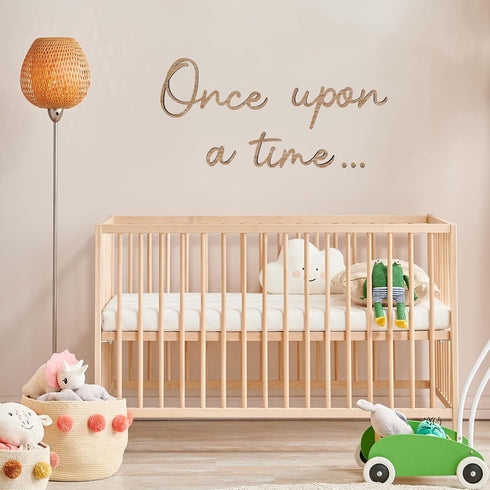 JarThenaAMCS Once Upon a Time Wooden Sign Reading Corner Sign Nursery Wall Decor for Kids Bedroom Bookshelf Home Decor