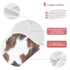 WELLDAY Set 1, 22 11 Inch Muslin Baby Burp Cloths of Soft Absorbent White Brown Print Cow Muslin Washcloths, Bibs, Face
