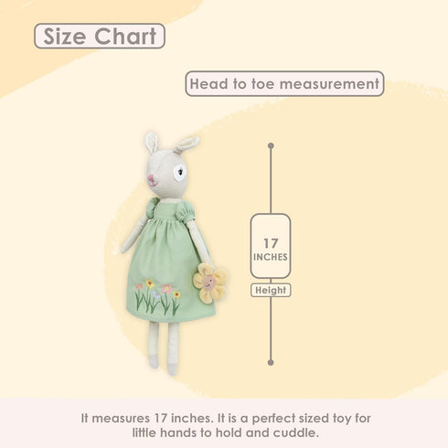 MON AMI Buttercup The Doe Doll – 17”, Linen Plush Doll with Floppy Ears for Toy or Room Decor