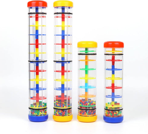 Rainmaker 8 inch Mini Rain Stick for Babies, Yellow Rattle Tube Shaker Music Sensory Toy