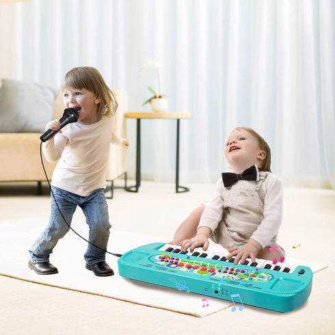 Raimy Mini Keyboard Piano for Kids, 32 Keys Portable Educational Music Instrument for 3-6 Year Olds