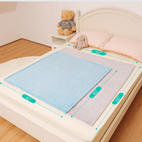 Baby Blanket for Girls and Boys, Soft Milky Plush 50x50 Inch Large Square Blankets, Perfect Newborn Gifts, Blue