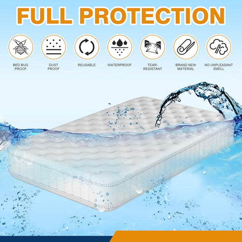 4 Crib Mattress Storage Bag Heavy-Duty Mil Thick Waterproof Moving Bag Strong, Tear-Resistant Protective Cover for Baby