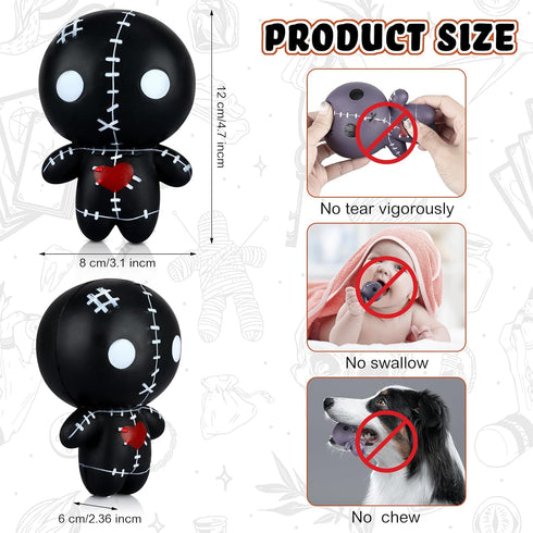 6 Pcs Voodoo Dolls Ghost Squeeze Exquisite Horror Doll Slow Rising Scented Stress Relief Toy Soft Creepy Doll for Halloween Christmas Toys Gift Collection, 6 Assorted Colors