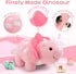 17.6in Mommy 3 Pink Dinosaur Toys for Girls, Dinosaur Stuffed Animal with Baby Dino Plush(Triceratops, Stegosaurus