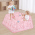 55" 47" Moonsea Hexagon Mat Princess Tent Rug, Plush Soft Playpen Mat Fitted for Monobeach Princess Castle, Non Slip