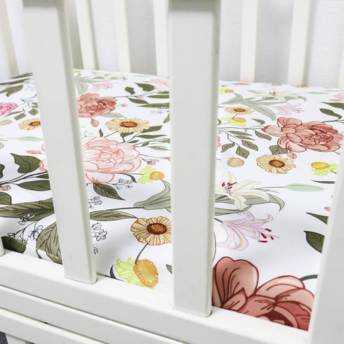 52 28 inch Crib Sheets HNHUAMING Neutral Baby Crib Fitted Sheets, Ultra Soft & Breathable X Crib Sheet Snug Fits