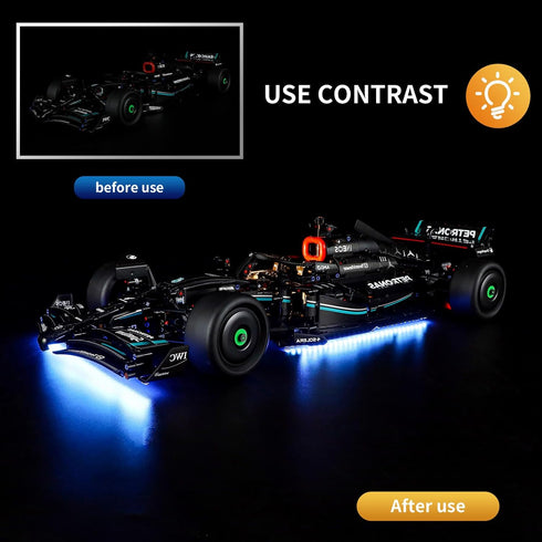 Vaodest LED Light for Lego 42171 Mercedes-AMG F1 W14 E Performance Set,Design and Configuration Compatible with Model 42171(LED Light Only, Not Building Block Kit)