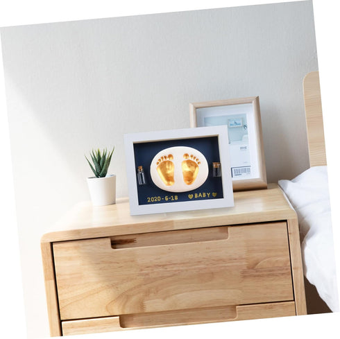 Newborn Memory Keepsake Kit: Handprint & Footprint Frame with Ink Pad