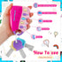 Skylety Musical Smart Remote Key Toy, Fun Fake Car Keys with Sound and Lights for Travel Play (Pink)