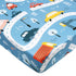 Cloele Fitted Sheets for Square Playard/Playpen - Ultra Soft Polyester Blue Car Sheets for 36 X 36 Mattresses