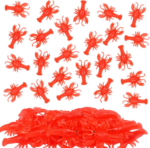 EVERMARKET 20 Pcs Mini Lobster Claw Crawfish Boil Party Supplies Soft TPR Lobster