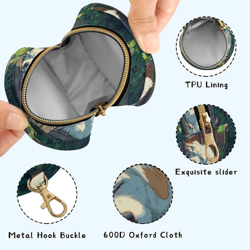 Sinestour Sleeping Dog Bench Pattern Pacifier Holder Case for Diaper Bag Portable Travel Pacifier Storage Case