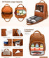 Backpack 20 15.6" ROSEGIN Premium Vegan Leather Diaper Bag with Waterproof Changing Pad, Reinforced Zippers