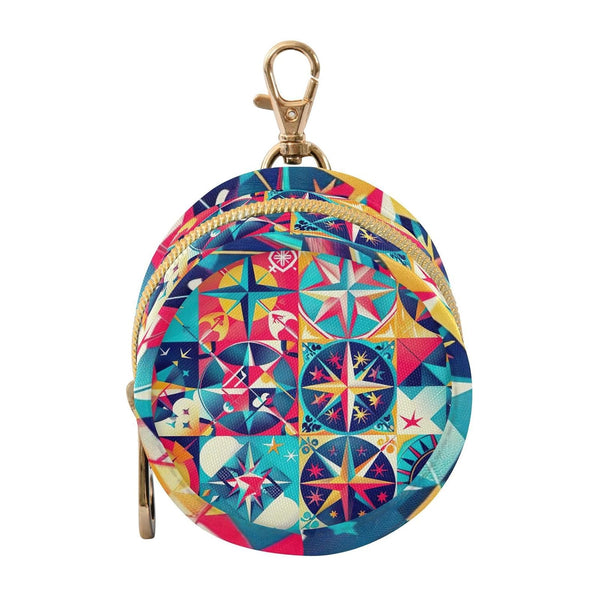 YETTASBIN Mexican Talavera Portable Pacifier Holder Case with Metal Hook Buckle & Zipper