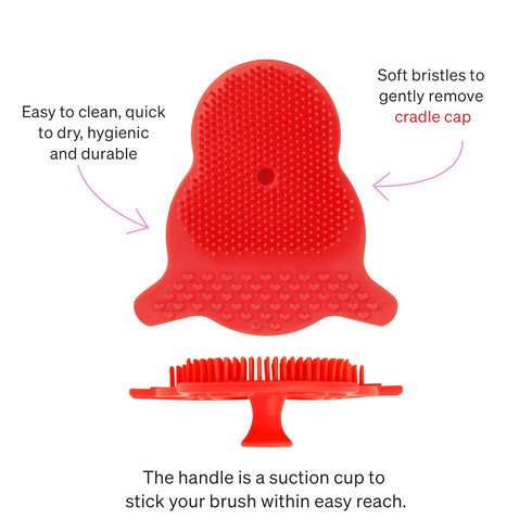 Pack 2, Cradle Cap Brush for Babies by Love Noobs, Baby Cradle Cap Treatment, of Non-Toxic Toddler Cradle Cap Comb