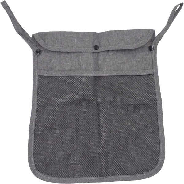 Baby Stroller Organizer Pocket with Two Storage Pockets, Detachable Straps for Nappy Baby Cloth Diaper (Grey)