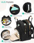 Backpack (26-36L) Qualyphant Extra Large Diaper Bag for Two Kids Twins - Expandable Baby Bag for Mom Girls Boys, Dual