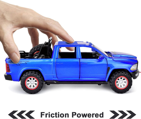 RAM 1500 Pickup Truck Toys for Boys Age 4-7, Diecast Metal Model with Lights and Sound, Gift for Kids