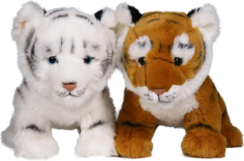 Ice King Bear Baby Tiger Plush Toy, 10 Inches, Cute Stuffed Animal (White)