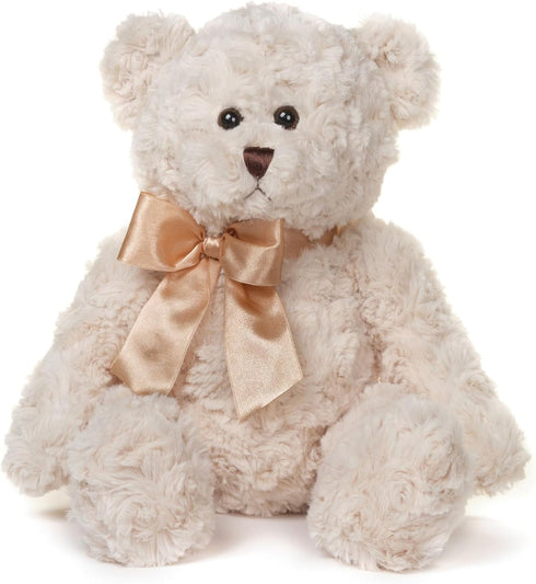 Bearington Huggles Creamy White Teddy Bear Stuffed Animal Toy - 16" Soft-Fur
