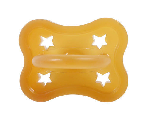 Symmetrical 1 Count (0-6 Sweetie Rubber Pacifier Star Shape Rubber Natural Rubber with Nipple Small)
