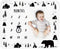 Baby Monthly Milestone Blanket Boy, Bear Newborn Month Blanket, Unisex Neutral Photography Prop