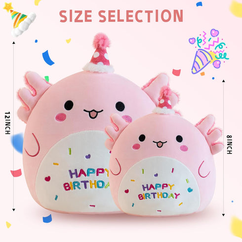 Adorable Axolotl Plush Stuffed Animals, Soft 8 Inch Birthday Gift, Axolotl Plushies Pillow Decor for Kids Boys Girls