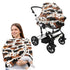 Sarogrorin 2PCS Stylish Cow Print Baby Car Seat Cover Stretchy Carrier Covers for Stroller/Shopping Cart Nursing Pillow