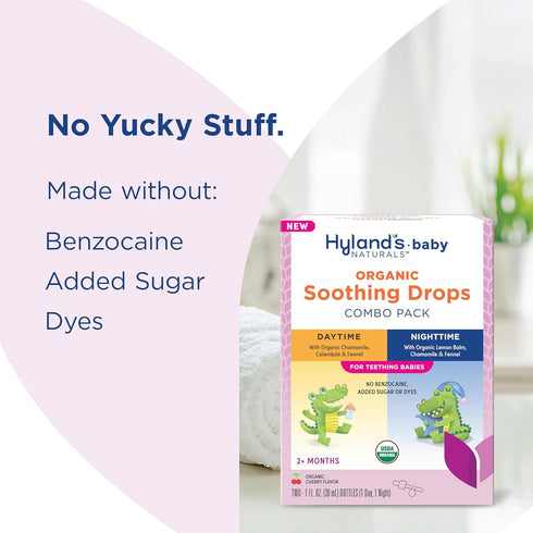 Hyland's Naturals Baby - Organic Daytime & Nighttime Soothing Drops Combo Pack, 2 oz.