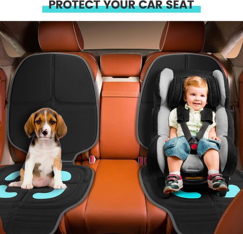 0~12 HEYTRIP Car Seat Protector, Rear-Facing/Forward-Facing, for Years Old Children, Waterproof, Easy Cleanup
