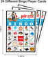 Pirate Ship Adventures Bingo Game Cards for 24 Players - Large Group Skull Party Activity Supplies